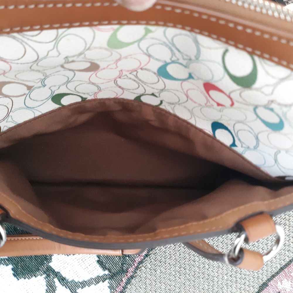 Authentic Coach Monogram Handbag - Picture 11 of 13